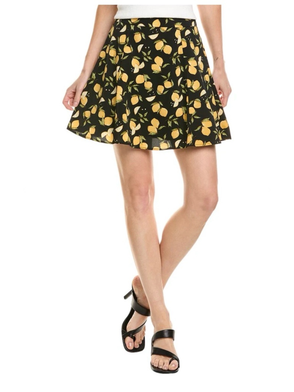NEW Seraphina Lemon Skater Mini Skirt size M